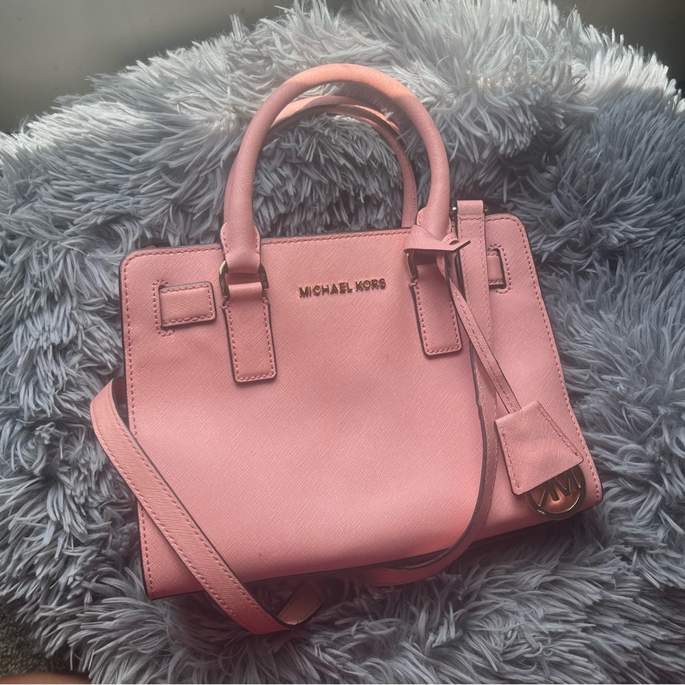 Michael Kors Pink Satchel with Structured Design